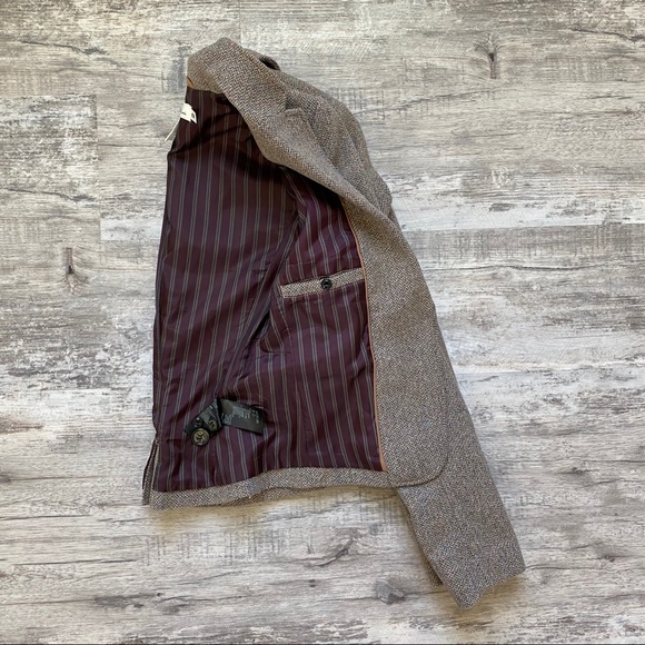 L.O.G.G. Fitted Brown Tweed Blazer - Picture 4 of 4